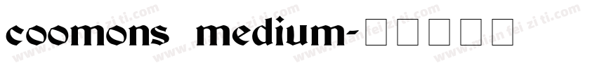 coomons medium字体转换